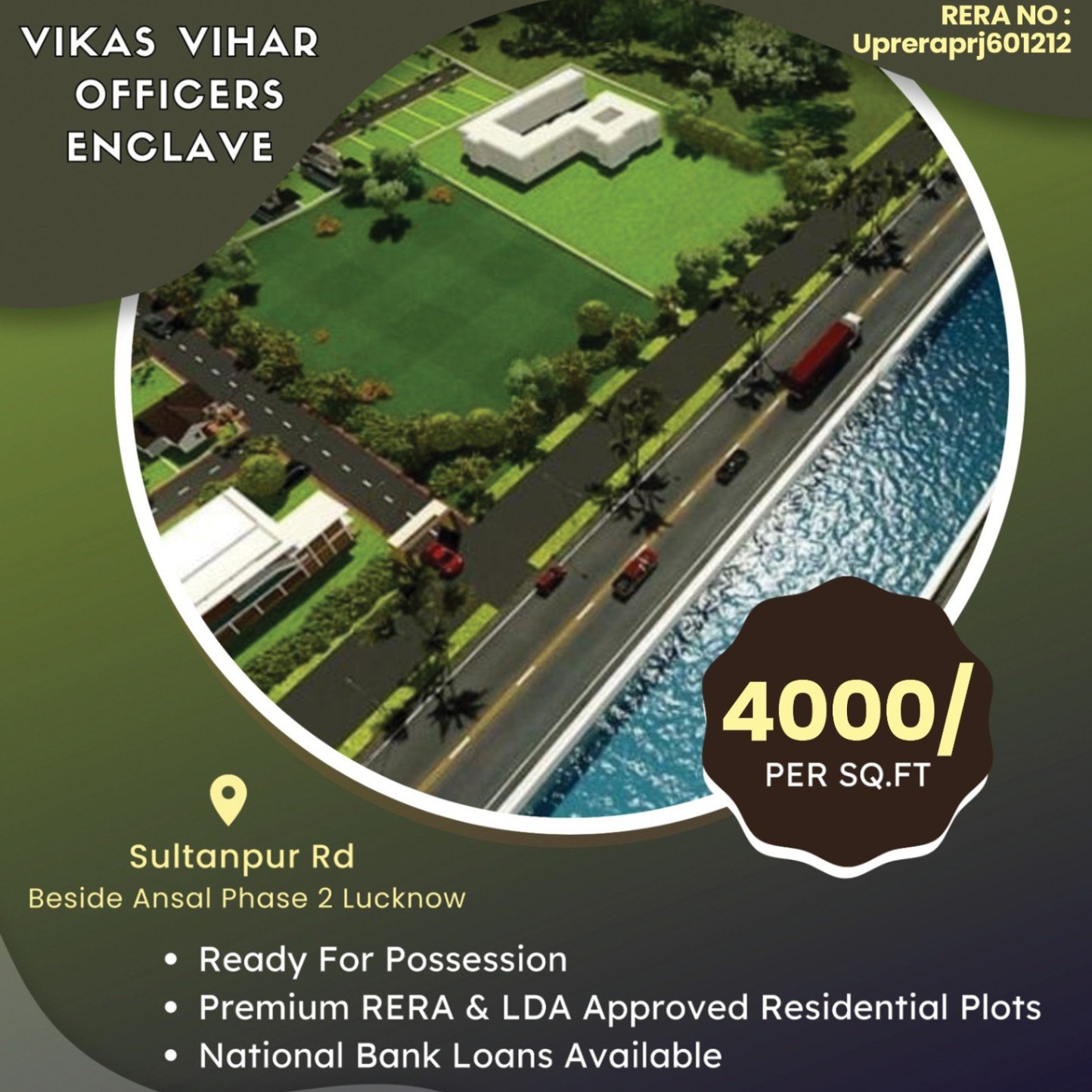 Residencial Plot for Sell in Vikas Vihar Offers Enclave, Sultanpur Road, Lucknow